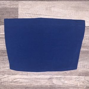 H&M Navy Blue Bandeau Crop Top